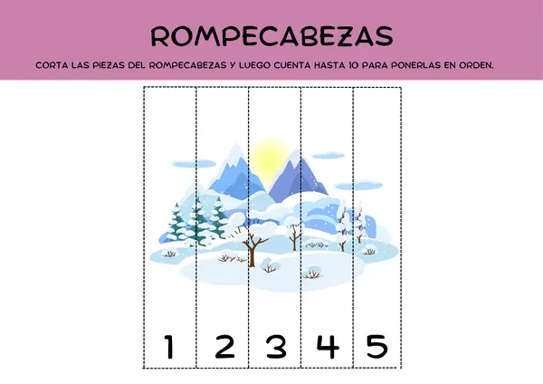 Rompecabezas del 1 al 10 – Actividad para conteo y orden numérico
