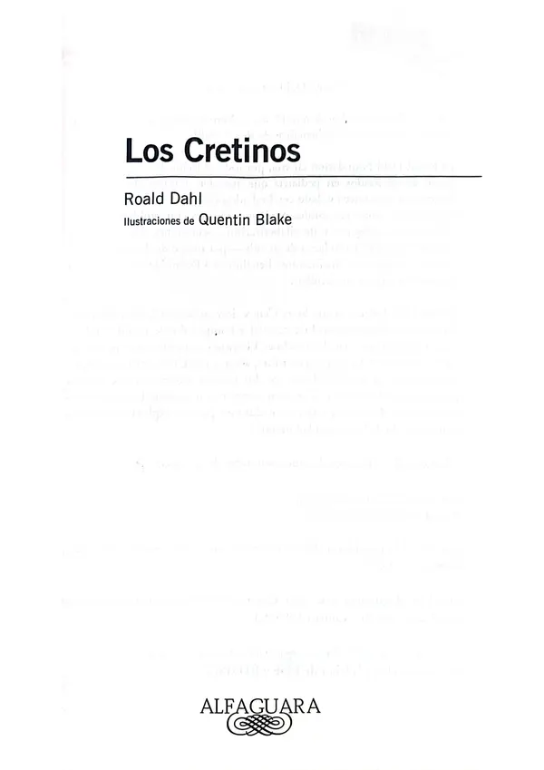 LIBRO LOS CRETINOS Roald Dahl CREADO EN PDF