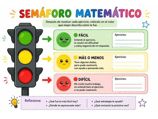Semáforo Matemático: metacognición y aprendizaje autónomo en Matemática