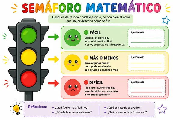 Semáforo Matemático: metacognición y aprendizaje autónomo en Matemática