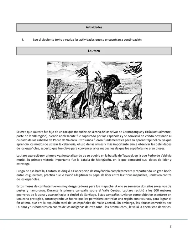 Guia Relato histórico: Lautaro