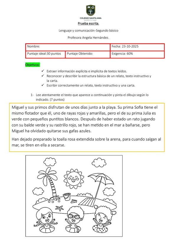 Prueba escrita 