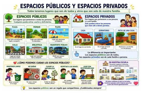 Infografía Espacios Públicos y Privados