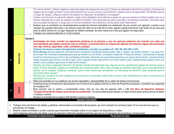 Proyecto Más allá de la Pantalla segundo grado de primaria 