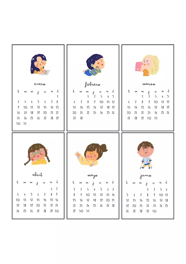 Mini calendarios  2023 para Celular!  4 DISEÑOS + PLANTILLA LIBRE 