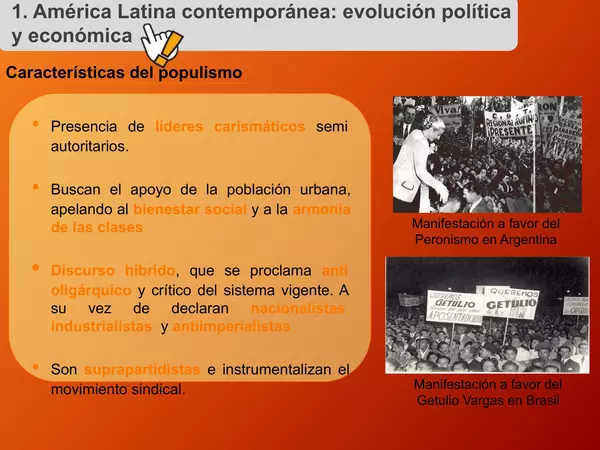 América Latina Contemporánea: aspectos políticos y económicos