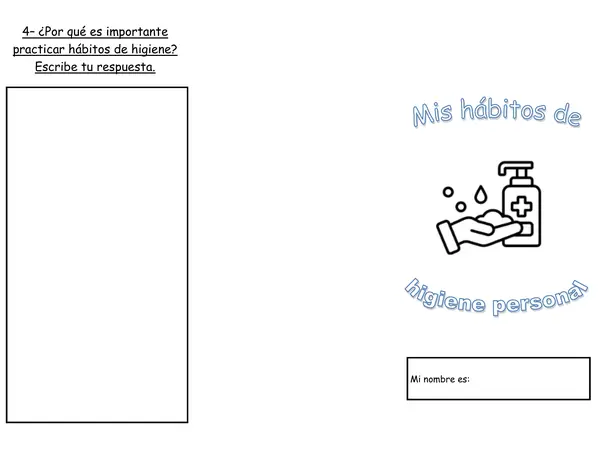 Tríptico: Hábitos de higiene 