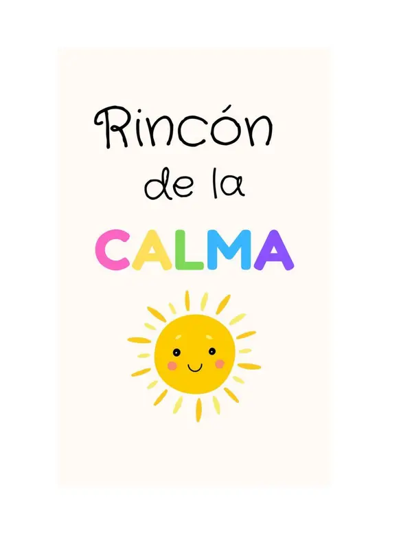 Rincón de la calma Material imprimible