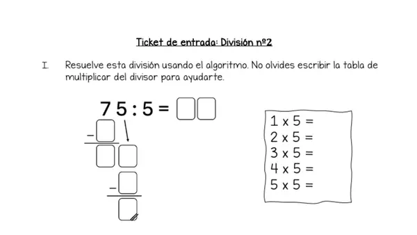 Dividir por un número con reagrupación y con resto