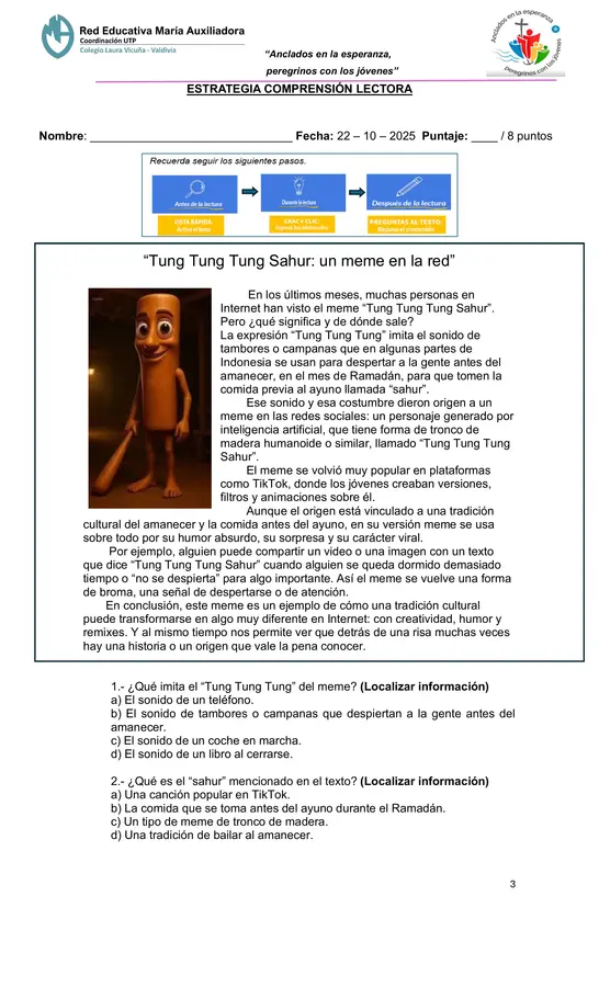 Pack 10 textos de comprensión lectora SIMCE
