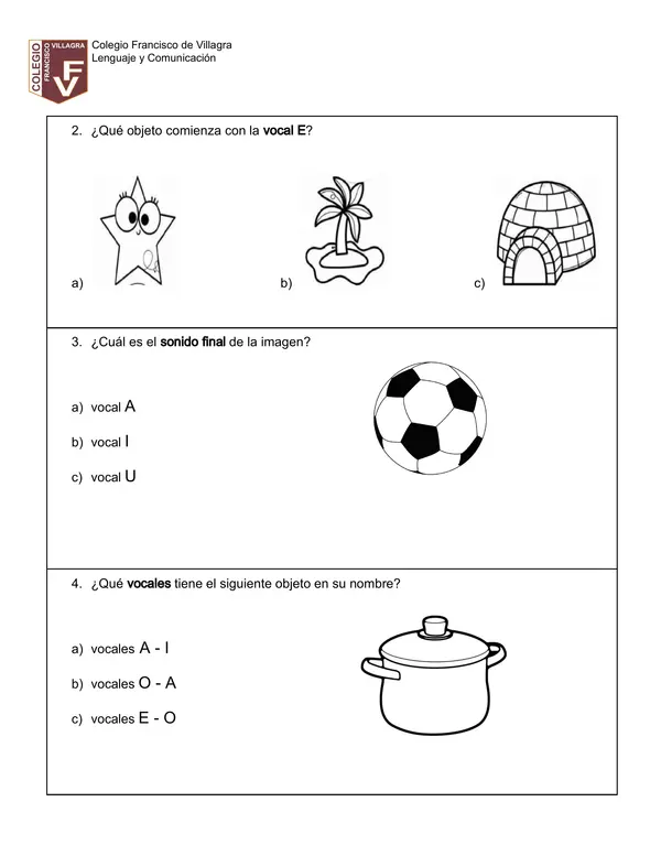 Evaluación vocales
