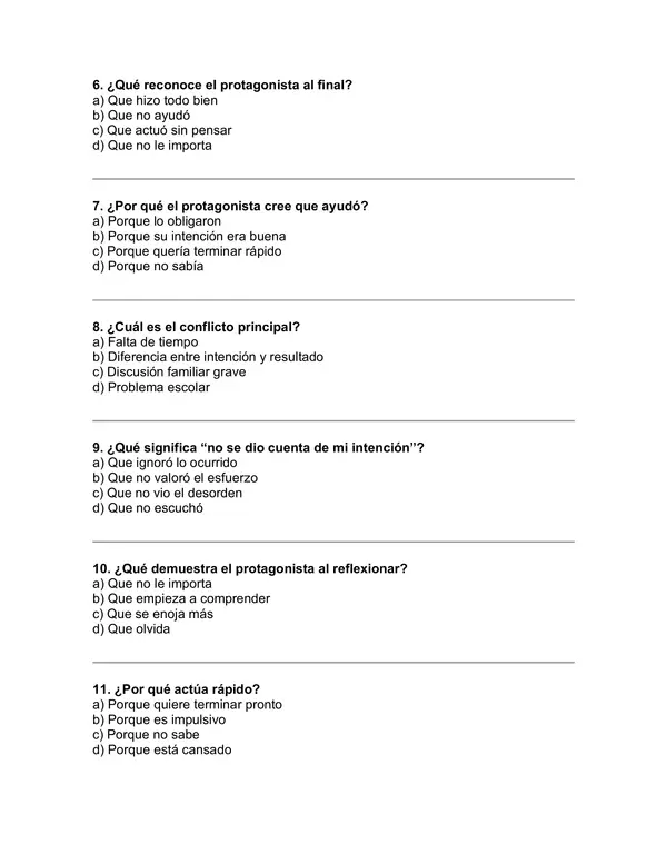 Prueba del libro "Papelucho" (Marcela Paz)