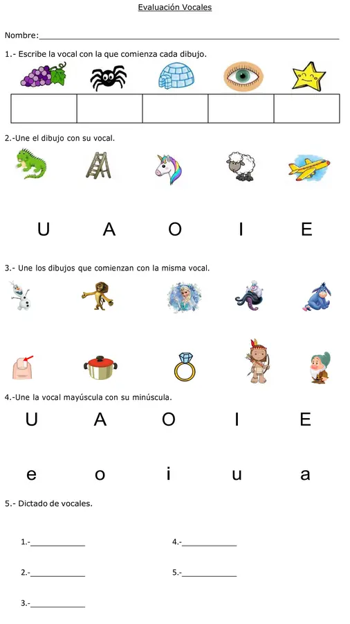 Evaluación vocales