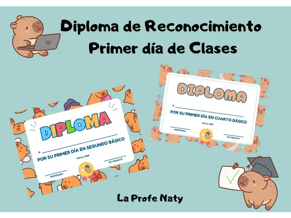 Diploma primer día de clases 