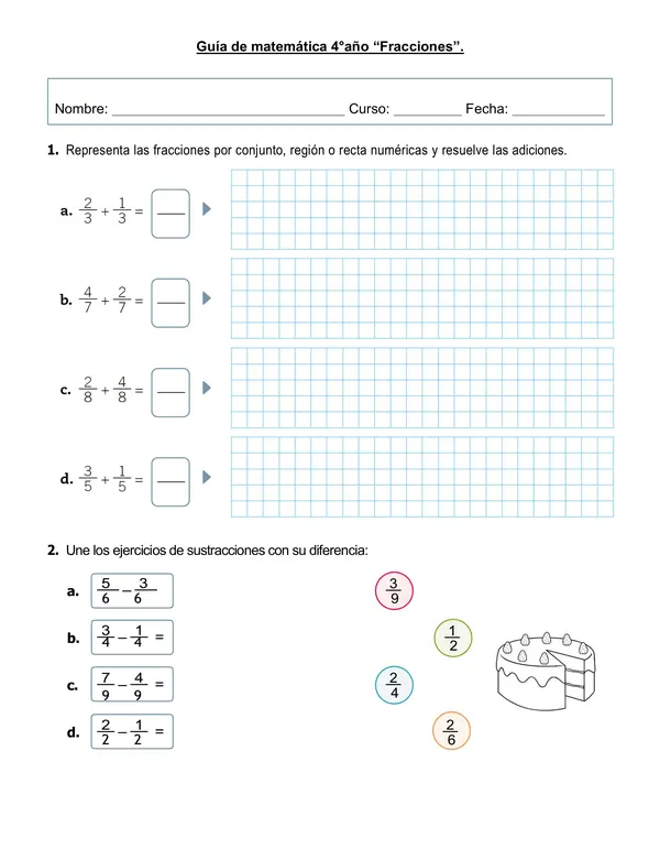 Guía 4°año "Fracciones".