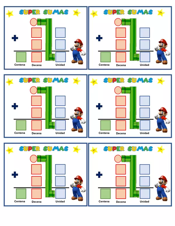 Planilla sumas con reserva - Mario Bros