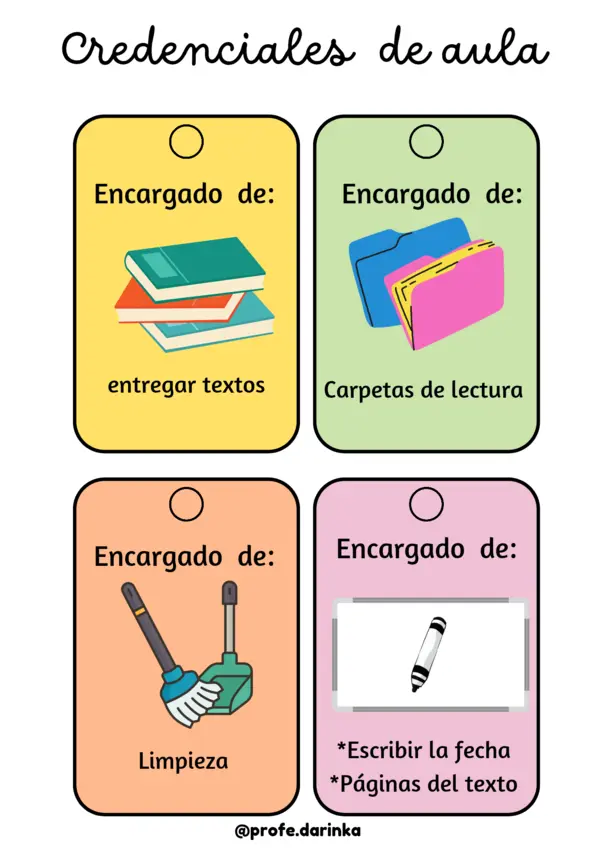 Credenciales de aula 