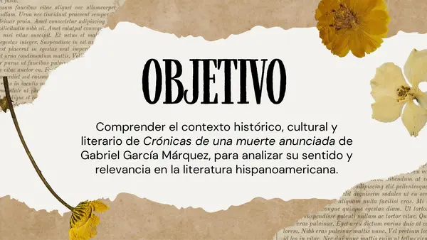 Contextualización Crónica de una muerte anunciada