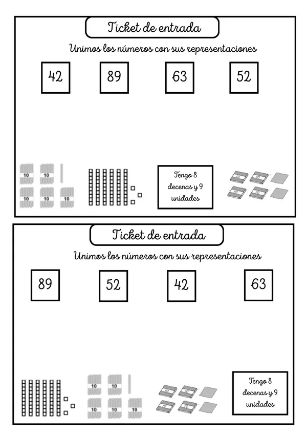 Ticket de entrada valor posicional 
