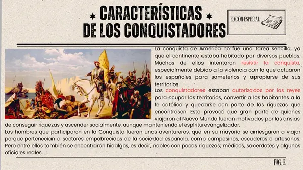 PPT - La conquista de América. 5° básico