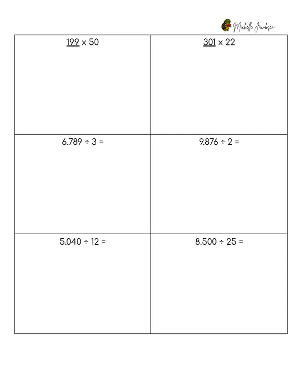Prueba diagnóstica de Matemática, 4to básico