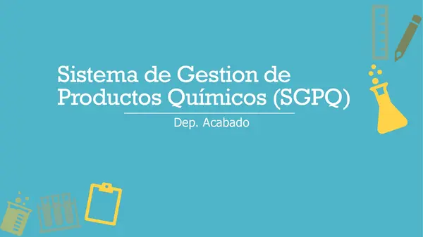 GESTION DE PRODUCTOS QUIMICOS 