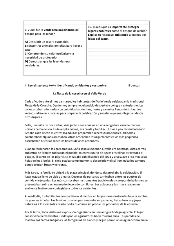 Ambiente y costumbres de textos narrativos, clasificación de palabras según el tilde y 1 2 3 persona