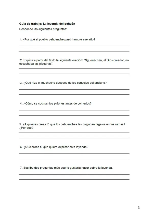 Guía Comprensión Lectora Cuarto Básico