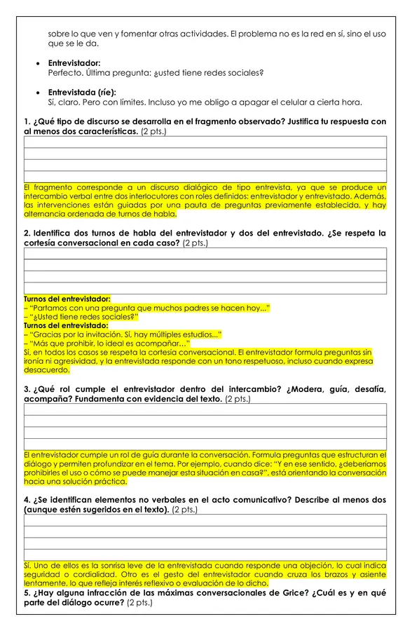 Prueba - Discurso dialógico (Lengua y literatura) 