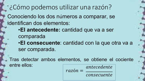 Razones y proporciones