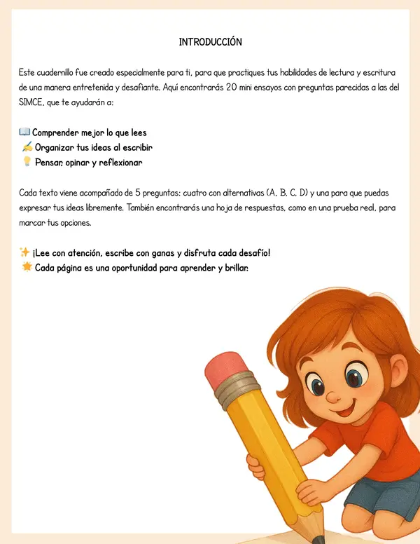 Mini Ensayos SIMCE – Lenguaje y Comunicación 4° Básico