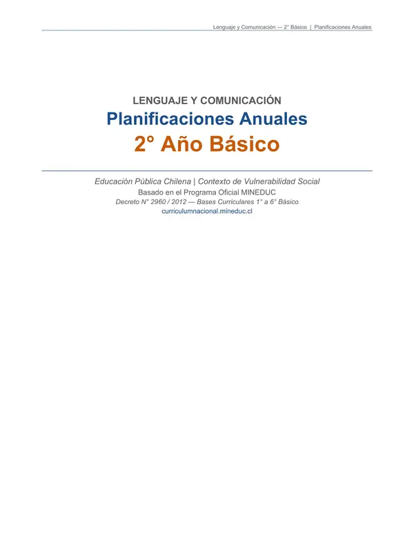 SEGUNDO AÑO, PLANIFICACIÓN CLASE A CLASE PARA TODO EL AÑO LECTIVO