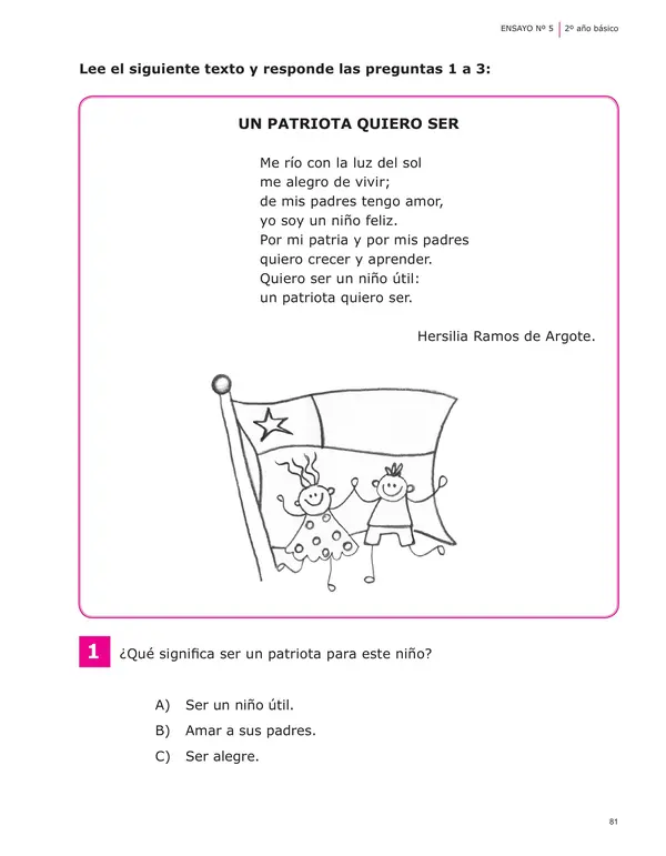 Ensayo SIMCE lenguaje 2° año básico