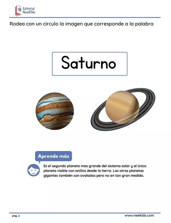 Cuaderno de Lenguaje "Sistema Solar"