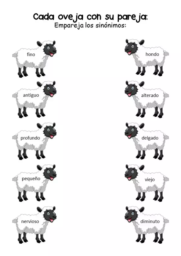 Cada oveja con su pareja: Sinónimos.