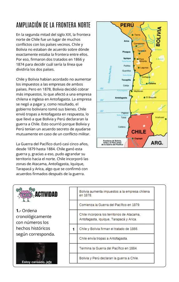 Cambio de los límites de Chile a través de la historia