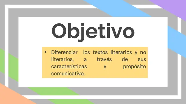 Textos literarios y no literarios