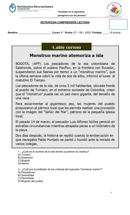 Pack 10 textos de comprensión lectora SIMCE