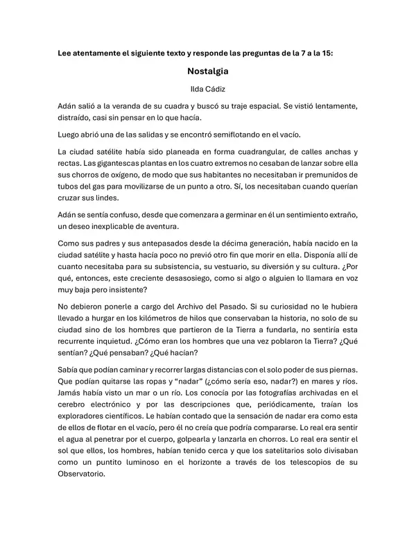 Cuadernillo SIMCE LENGUA Y LITERATURA