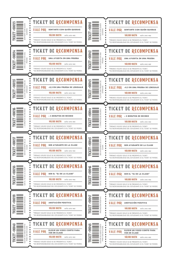 Tickets de recompensa