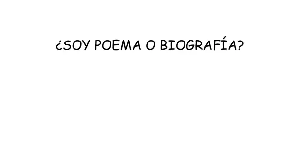 Poema o biografía