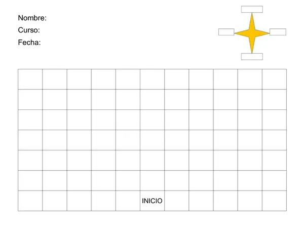 Trabajo para evaluar puntos cardinales