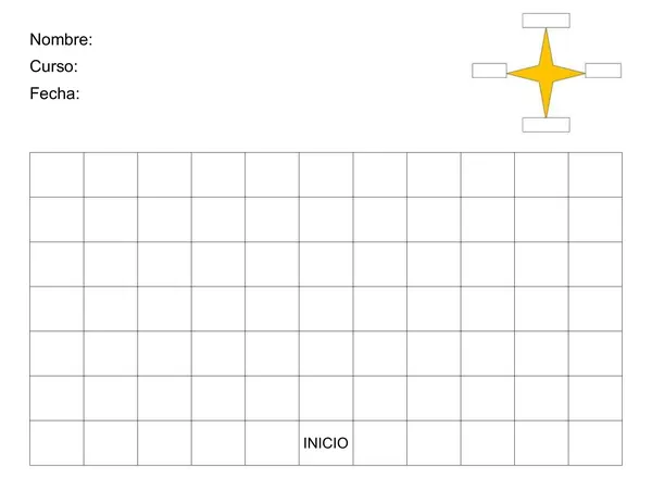 Trabajo para evaluar puntos cardinales