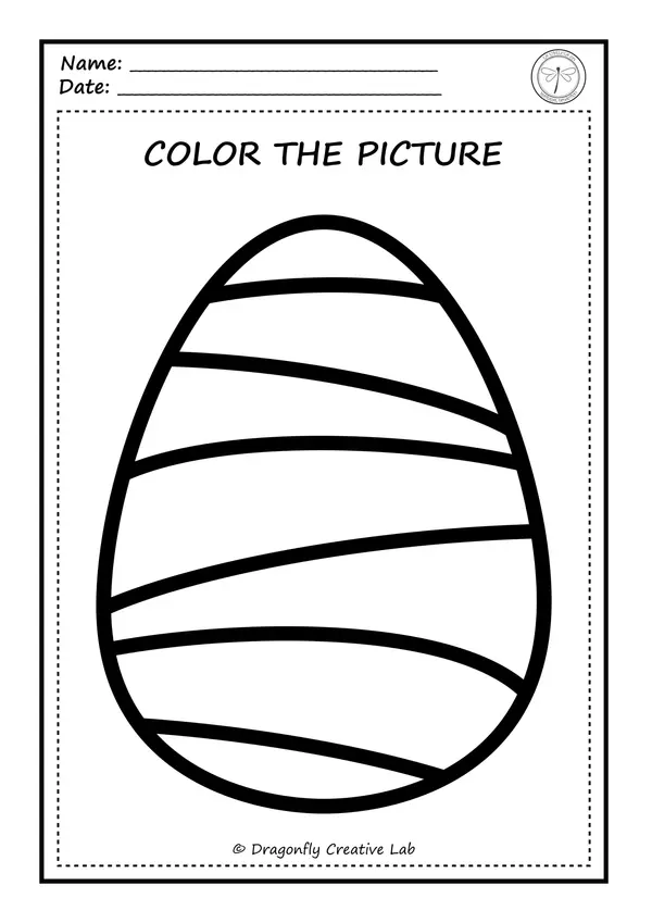 Coloring Worksheets Happy Easter Eggs