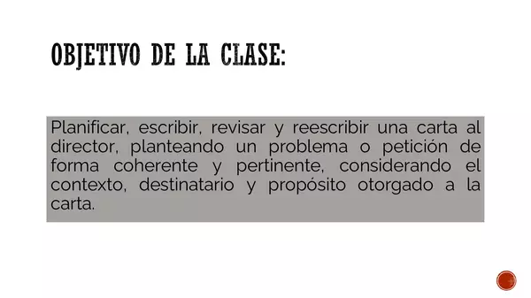Carta al director - 8° Básico