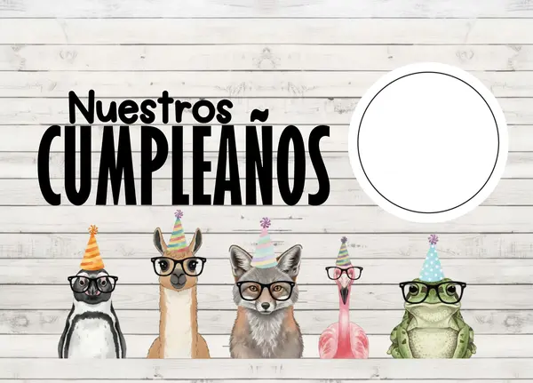 Panel cumpleaños animales chilenos
