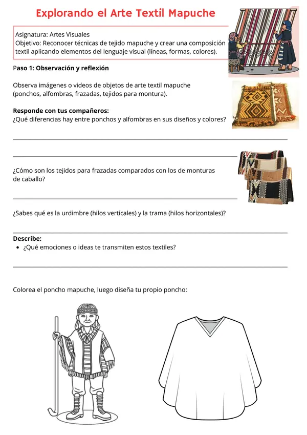 Artes Visuales, Telar Mapuche