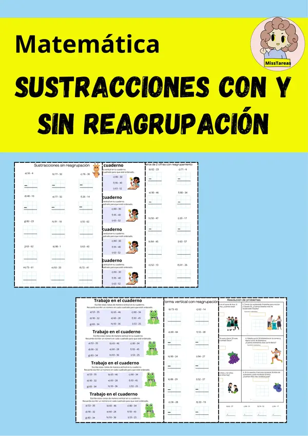 Sustracciones con y sin reagrupación