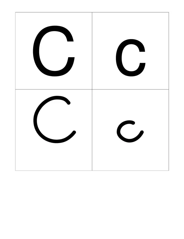 Láminas con las 4 formas de escritura