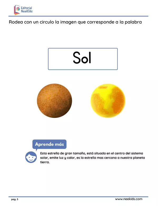 Cuaderno de Lenguaje "Sistema Solar"